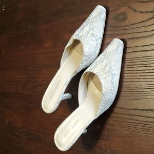Snakeskin Karen Scott Kitten Heeled Mules